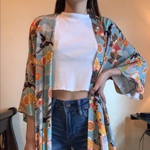 Full length kimono cardigan